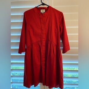 Tuckernuck red mini royal shirt dress